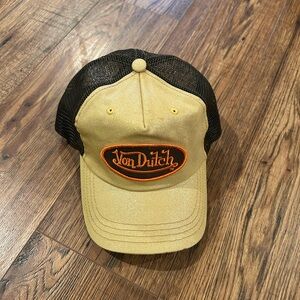 Von Dutch Tan and Black Trucker Hat